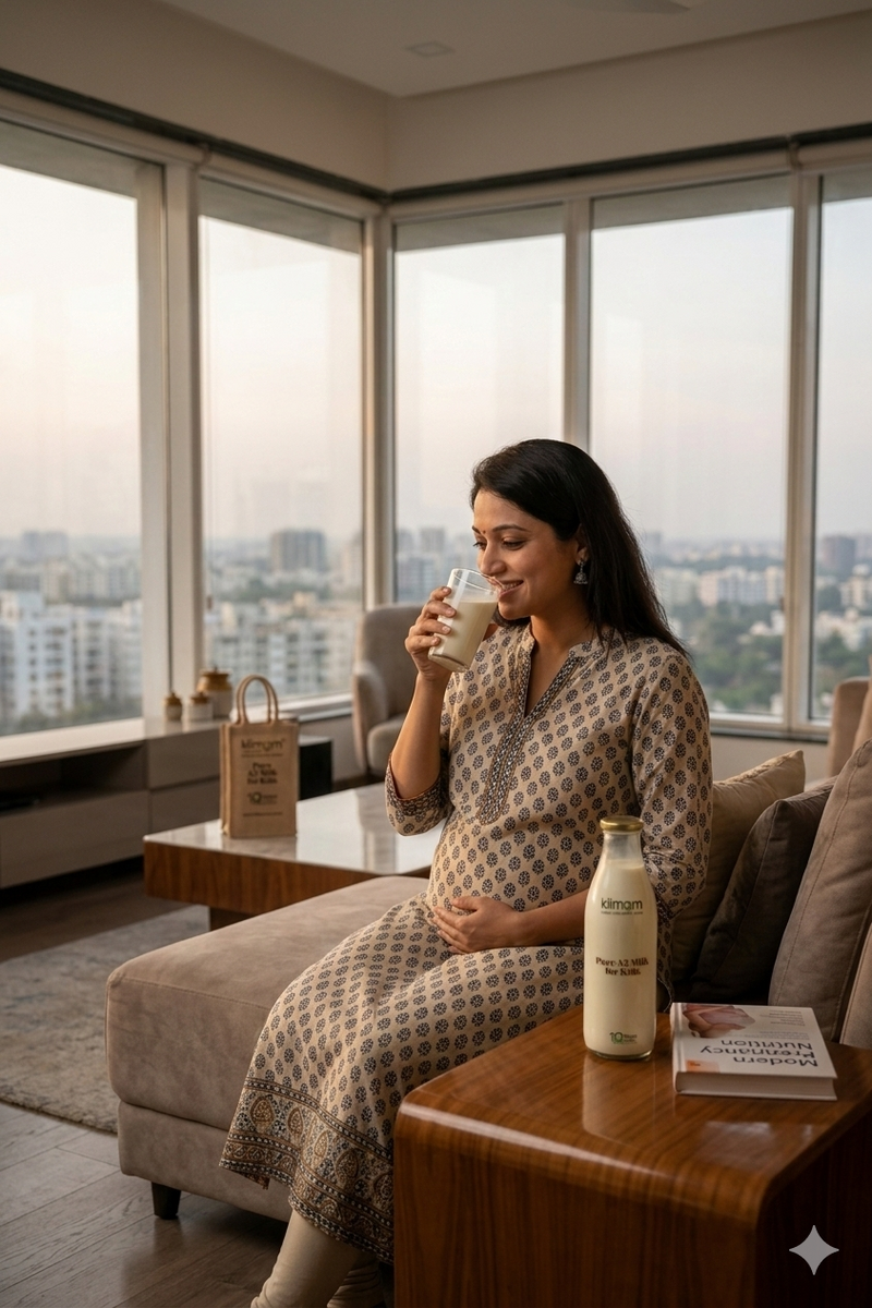 During pregnancy, daily milk becomes nourishment for two